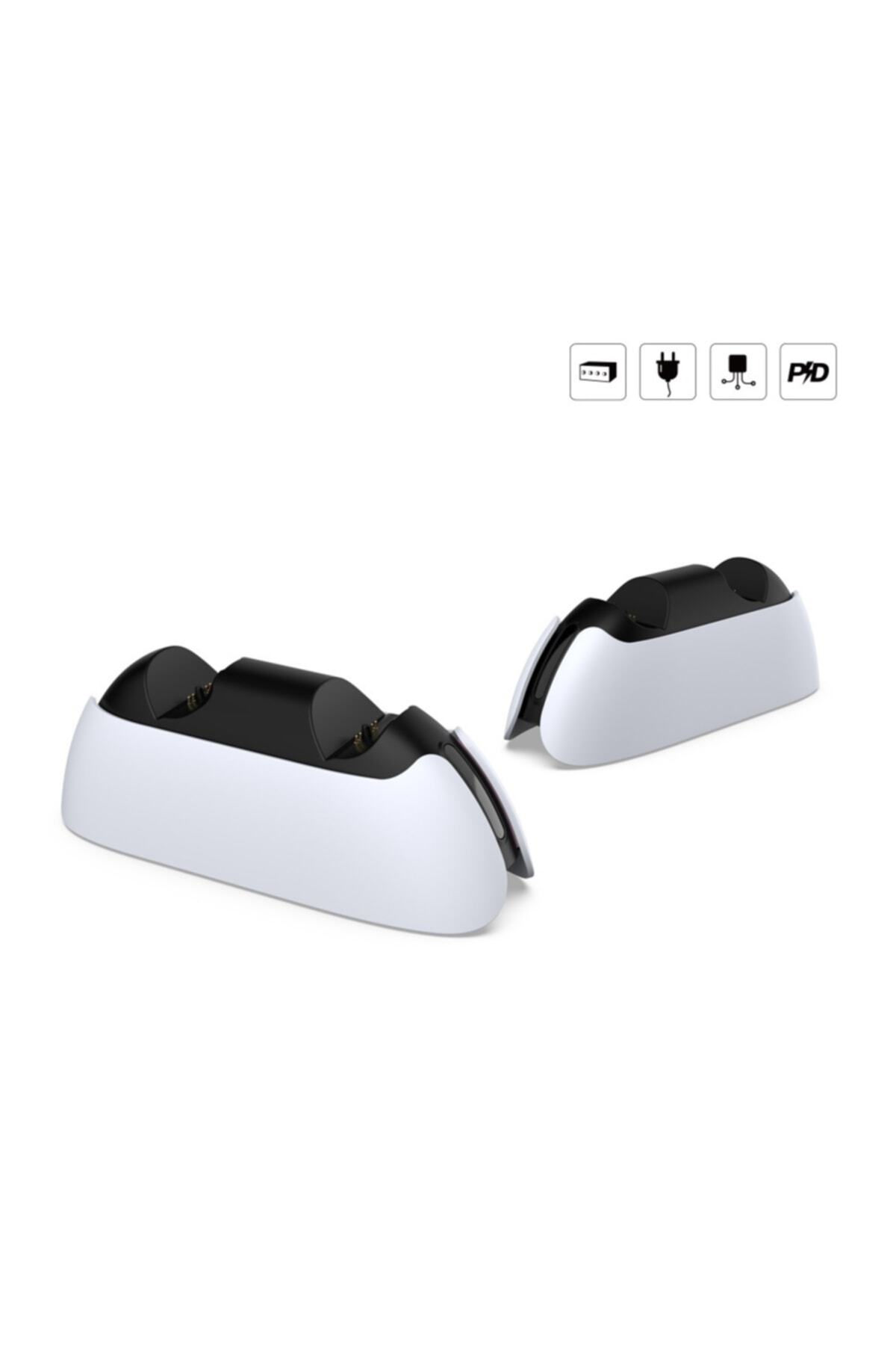 P5-5103 Led Işıklı Ikili Ps5 Joystick Kol Şarj Stand 3