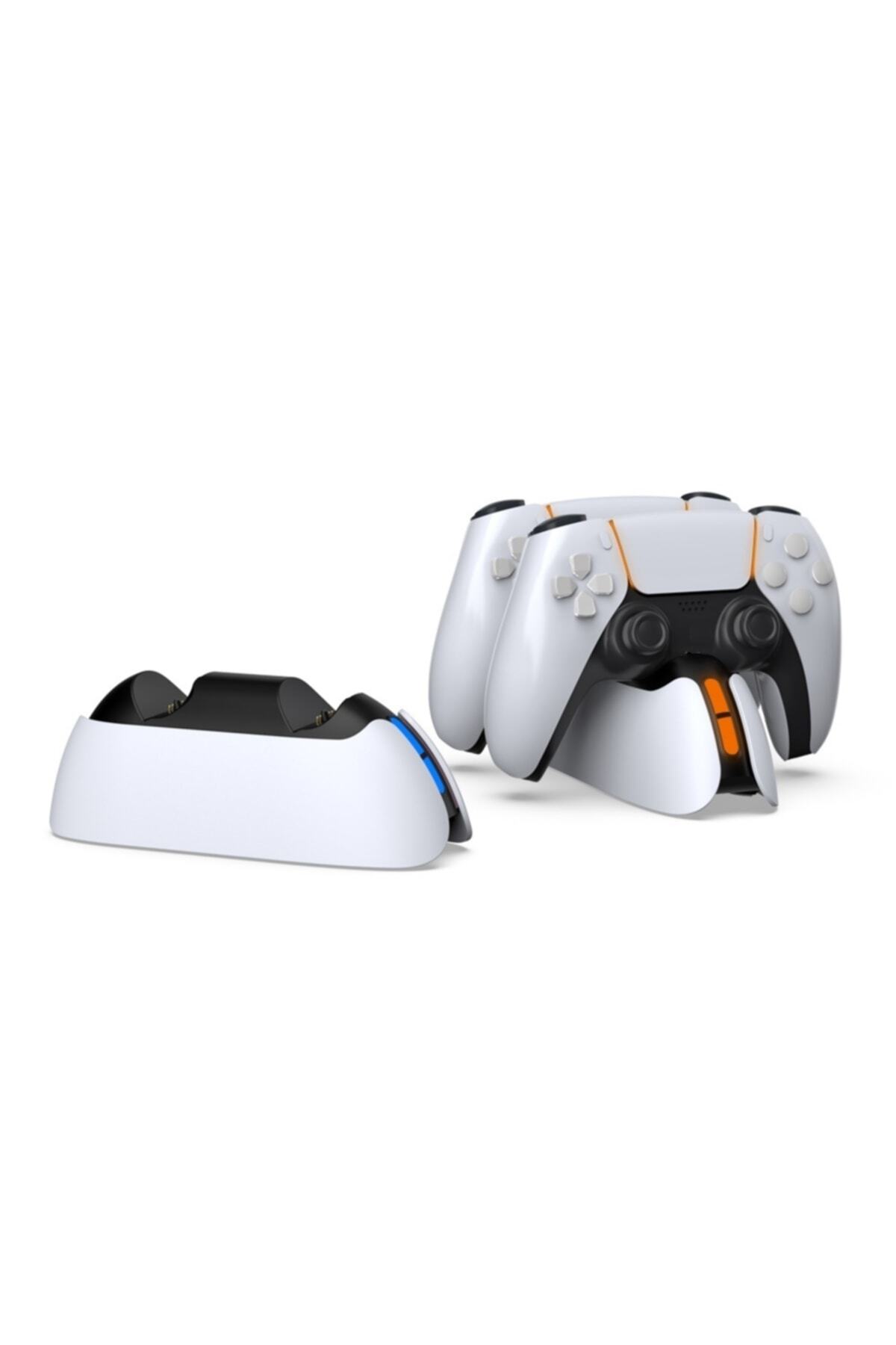 P5-5103 Led Işıklı Ikili Ps5 Joystick Kol Şarj Stand 4