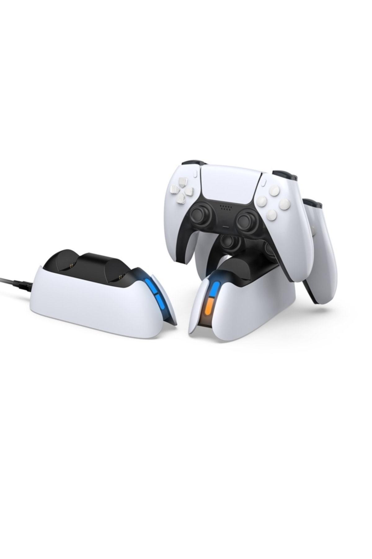 P5-5103 Led Işıklı Ikili Ps5 Joystick Kol Şarj Stand 6
