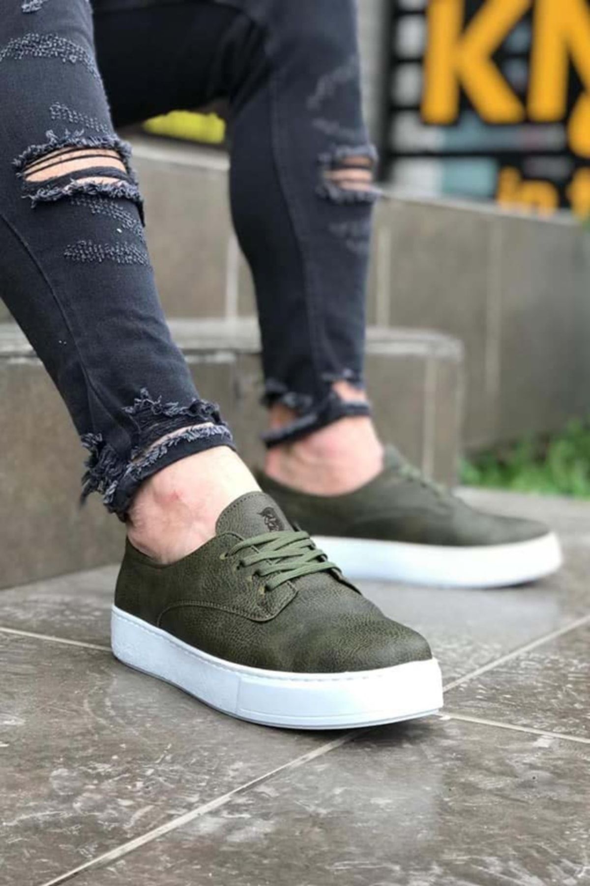 Khaki casual shoes shop