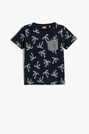 Erkek Bebek Lacivert Desenli T-Shirt 2SMB10015TK