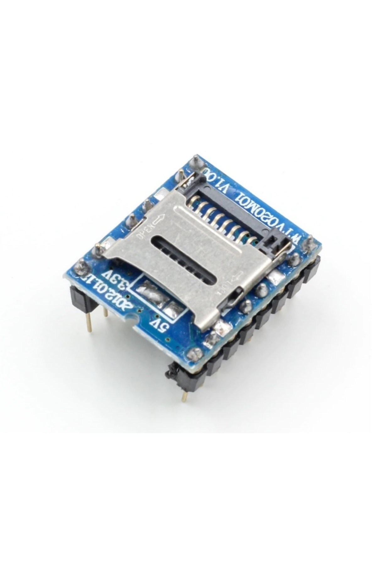 Wtv020 Mini Mp3 Wav Player Modülü Micro Sd 1g Tf Kart Ses Müzik Çalma Kartı16 Bit Pwm Dac 3w 3