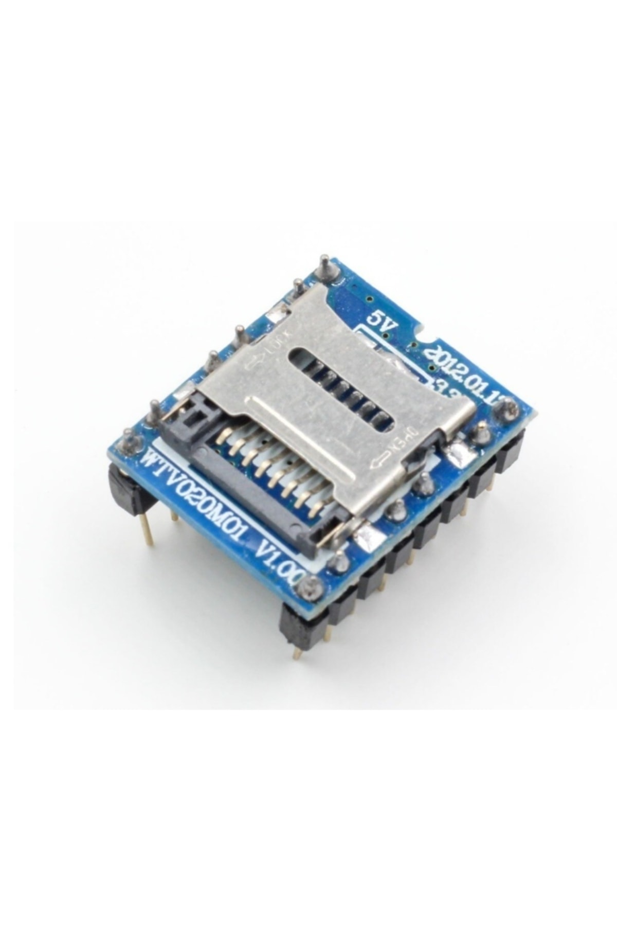 Wtv020 Mini Mp3 Wav Player Modülü Micro Sd 1g Tf Kart Ses Müzik Çalma Kartı16 Bit Pwm Dac 3w 5