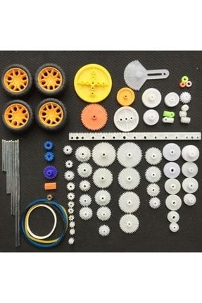 78 Parça Plastik Dişli Seti RC Çark Arduino Oyuncak Robot Araba
