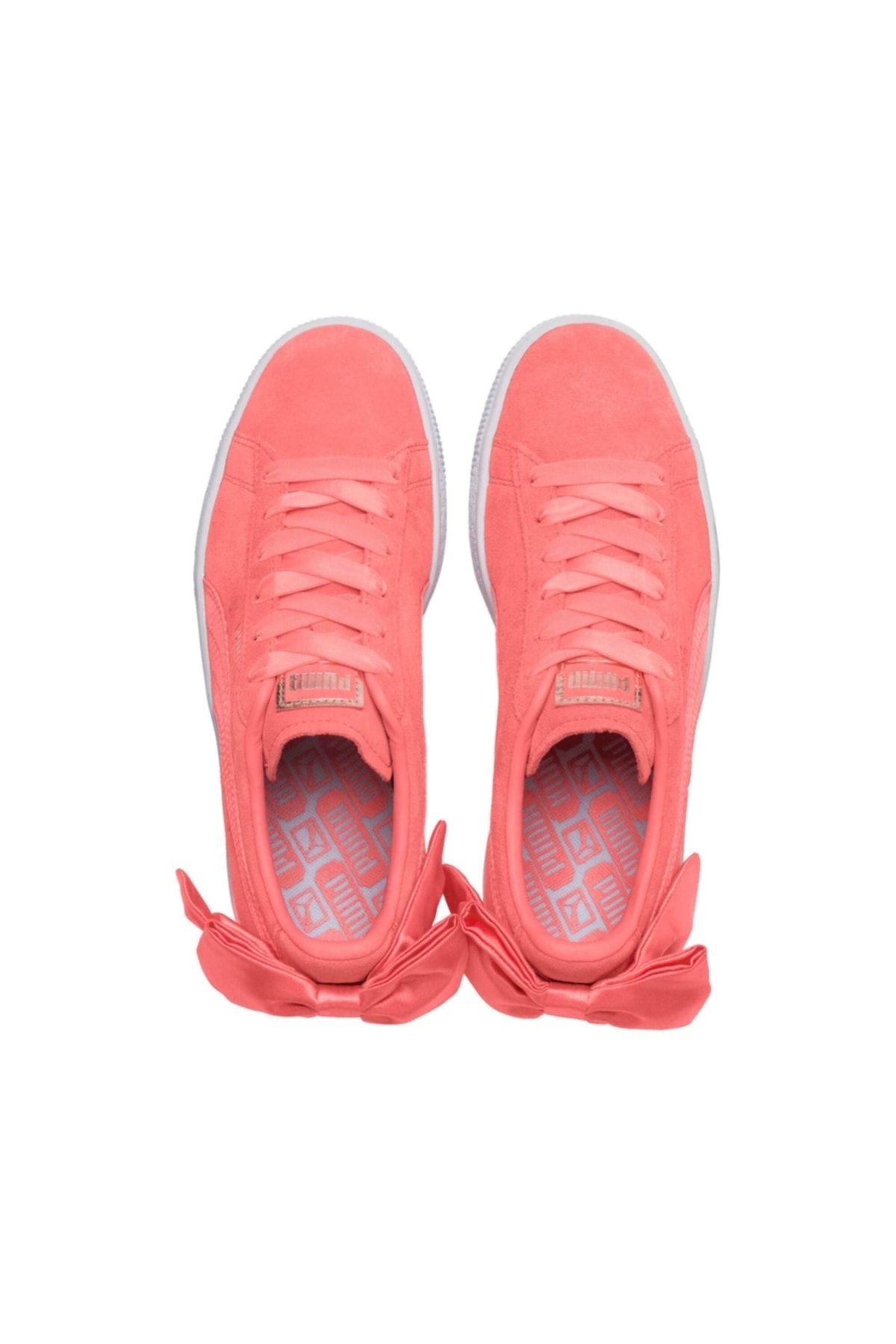 Puma suede bow shell pink top
