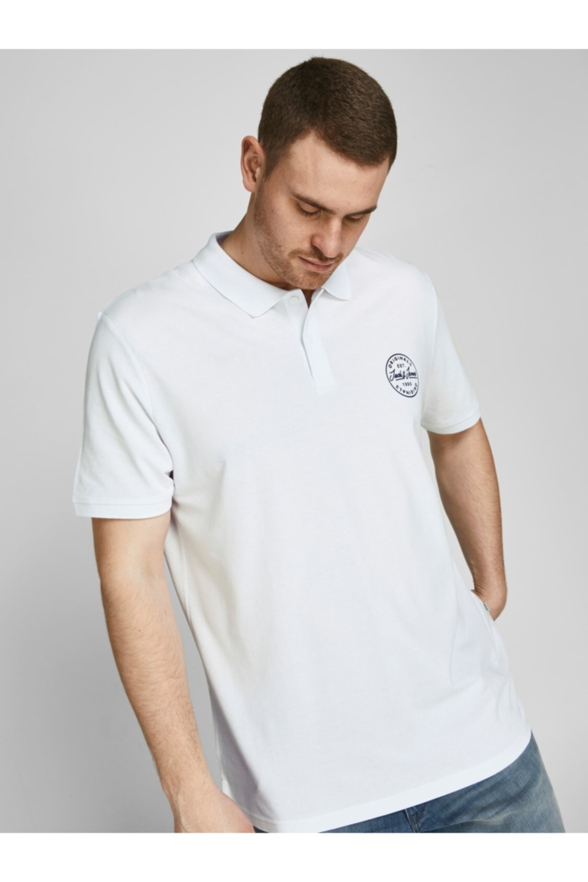 پولوشرت جک اند جونز مردانه پنبه ای سفید  راسته Regular/رگولار    Regular/رگولار Daily/روزانه | Jack & Jones 12205278 - تصویر 2