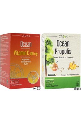 Vitamin C 500mg 60 Kapsül Ve Propolis Sprey 20 Ml OrzaxAvantajPaketi16