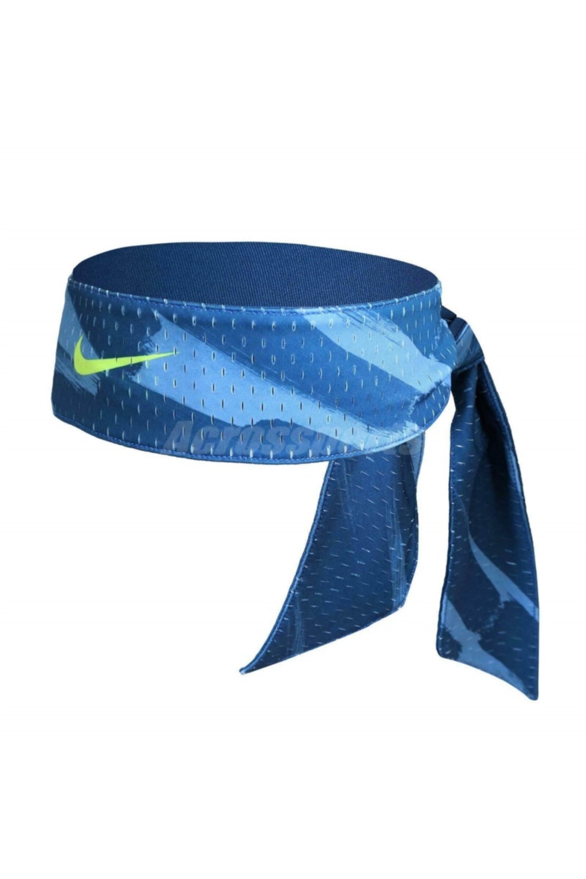 Nike Dri Fit Head Tie Bandana Çift Taraflı Tenisçi Kafa Bandı Mavi