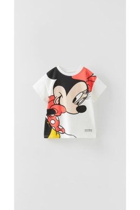 Minnie Mouse Baskılı Kız Tshirt Z1003