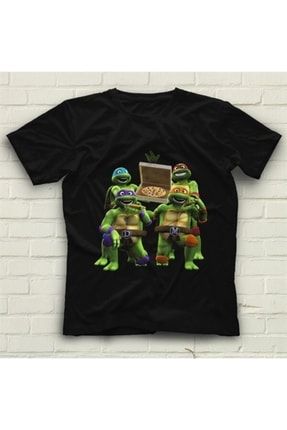 Teenage Mutant Ninja Turtles Ninja Kaplumbağalar Siyah Çocuk Unisex Tişört 15876WCT