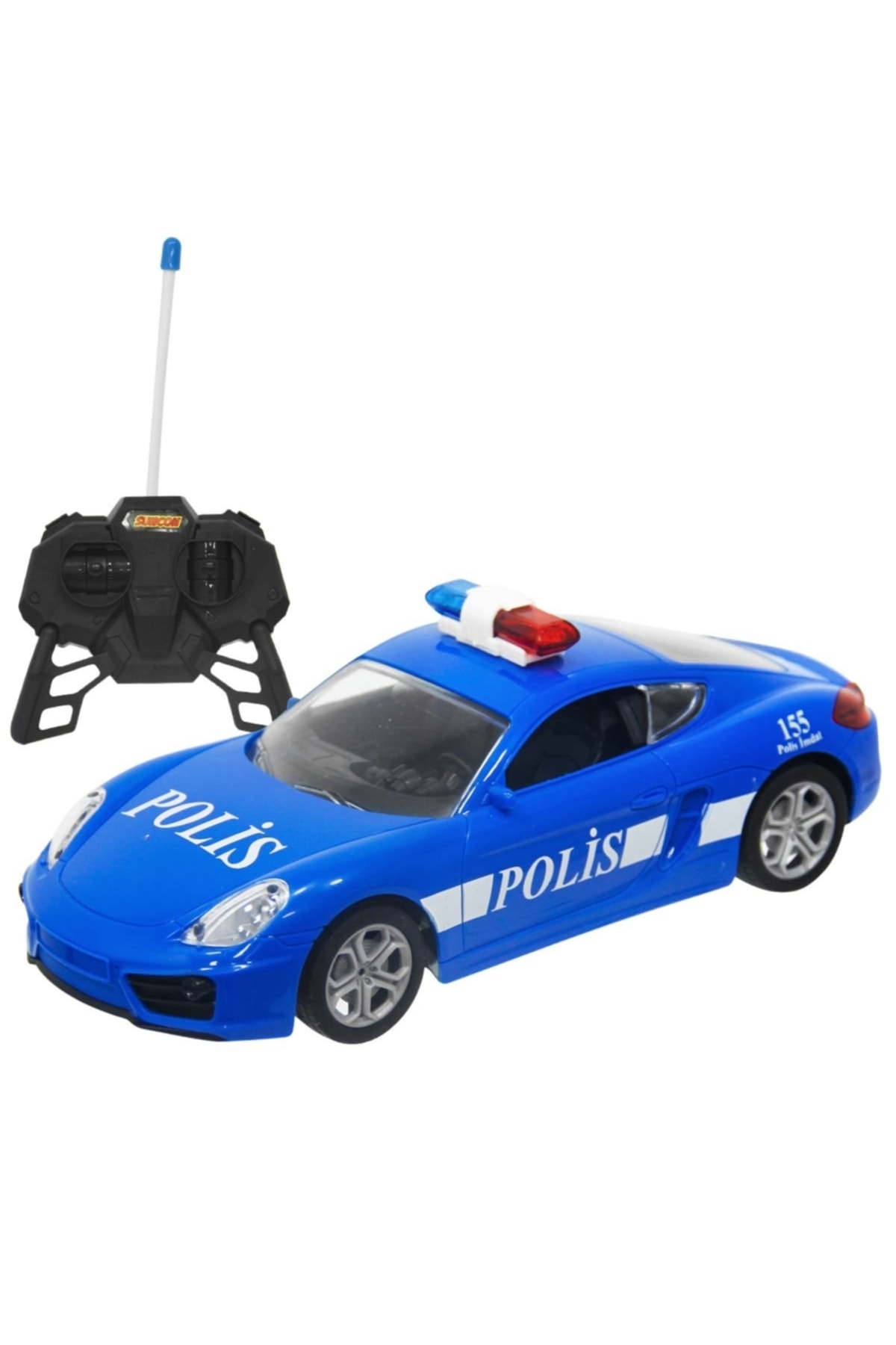 Happy Toys Kumandalı Şarjlı Oyuncak Polis Arabası Mavi