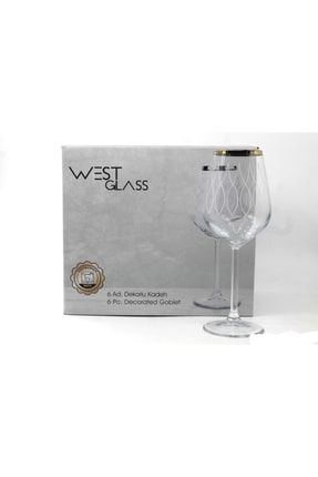 Westglass W44080wg Allegra Wave Desen Gold Kaplama Ayaklı Bardak TYC00401720218