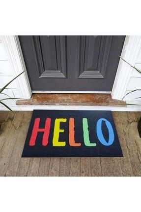 Giz Home Peppina Renkli Hello Kapı Önü Paspası Paspası 40x60 Cm TYC00199316143