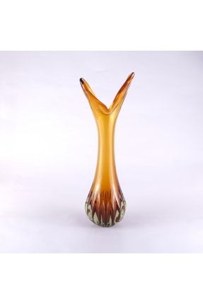 Murano Bal Köpüğü Renkli Yaprak Modeli Vazo 1970 Li Yıllar 869350175