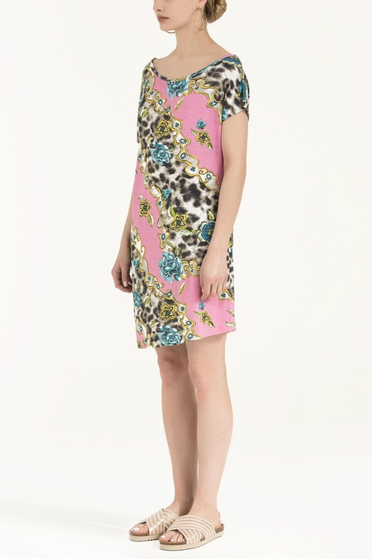 SOCIETA-Patterned Knitted Mini Dress 91021 2