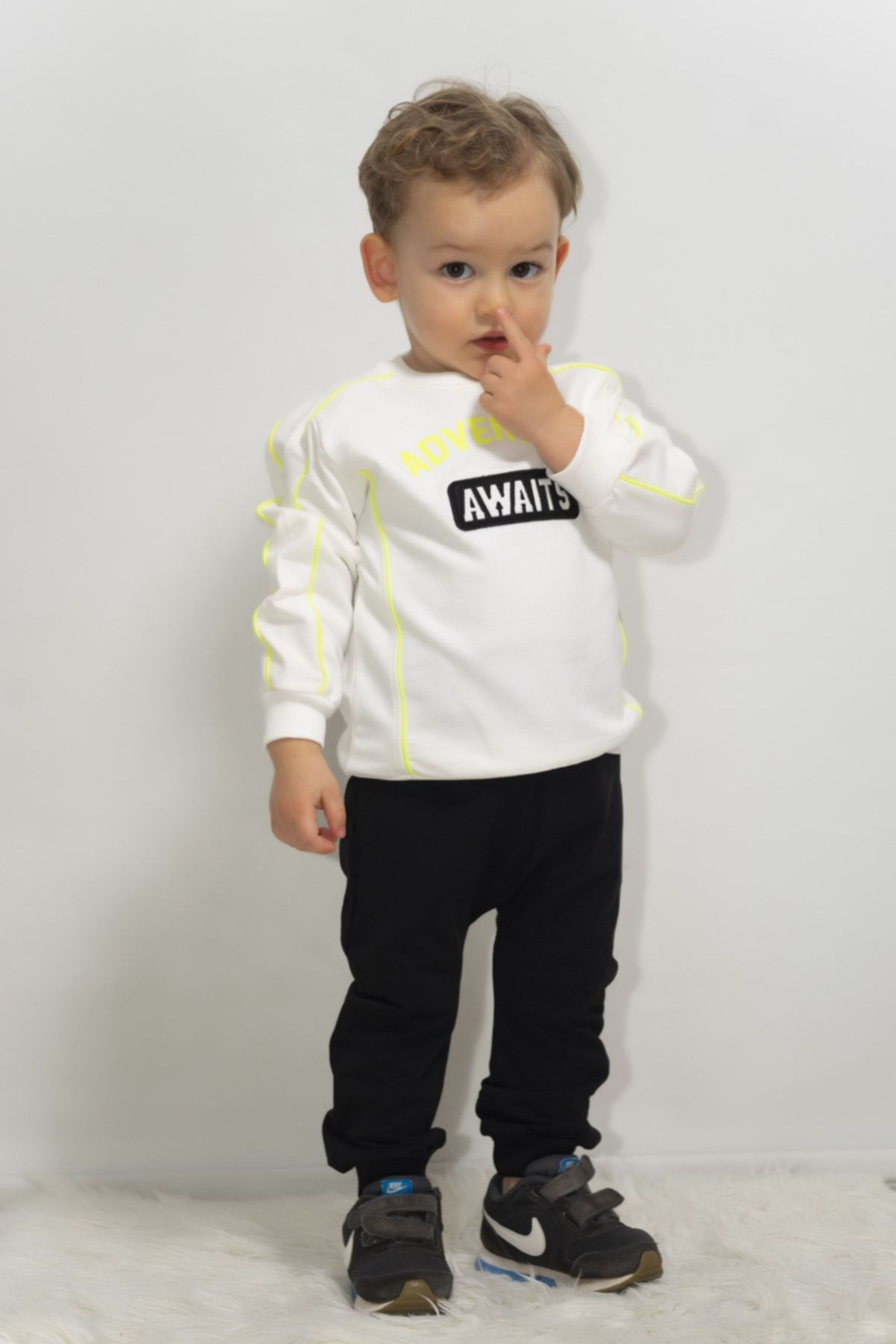 HARİKA KİDS Erkek Bebek 2 Iplik Uzun Kollu Adventura Baskılı Basic Eşofman Takımı 9-24 Ay OR10389