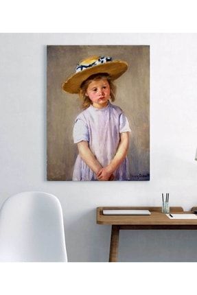 Mary Cassatt Hasır Şapkalı Çocuk Kanvas Tablo Ev Oda Dekorasyon mrj2304