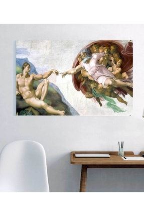 Michelangelo Buonarroti Adem'in Yaratılışı 01 Kanvas Tablo mrj583