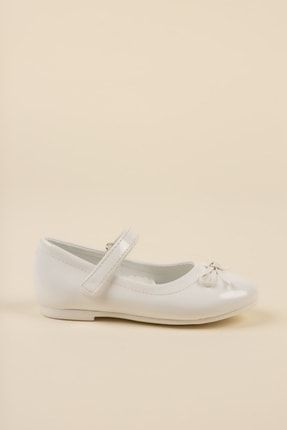 Bıyık Fiyonk Beyaz Bebe Ayakkabı EYL07