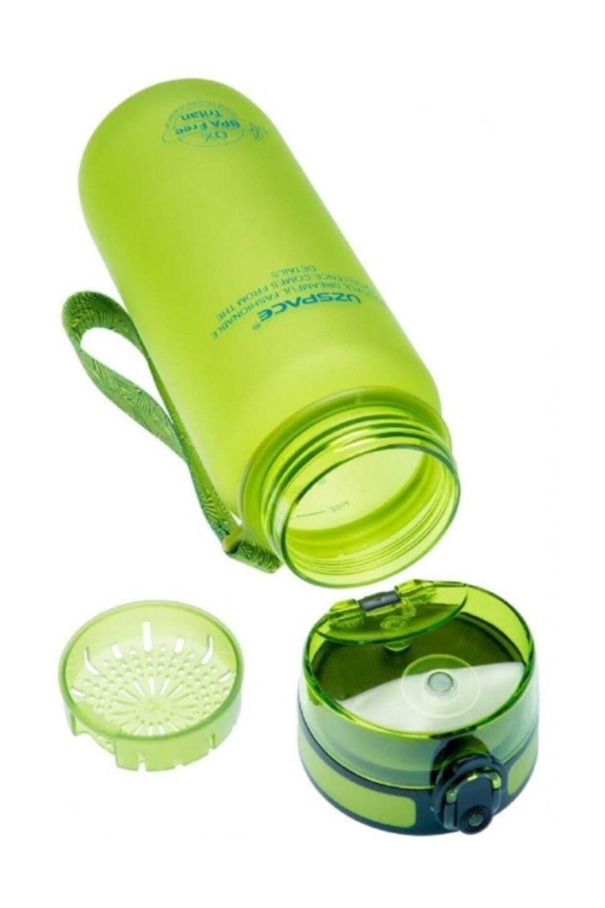 Uzspace-Lockable Lid 650 ml Unbreakable Green Tritan Flask 2