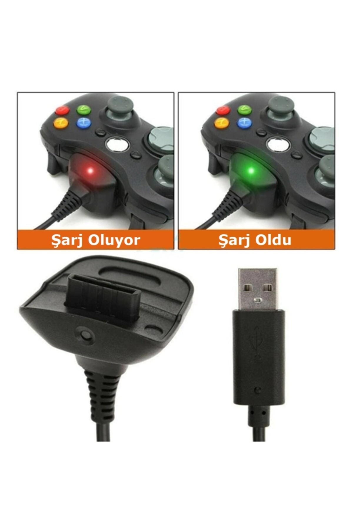 Knt-01 4800mah Xbox 360 Joystick Kol Batarya Şarj Kablosu 2
