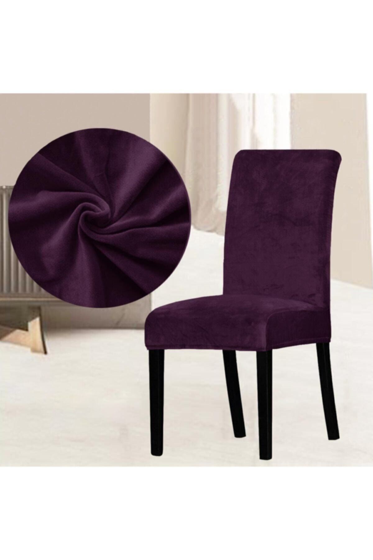 Purple velvet chair cheap covers