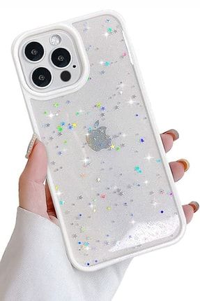 Iphone 12 Pro Max Kenarı Renkli Simli Darbe Önleyici Silikon Kılıf ip12promaxsimli