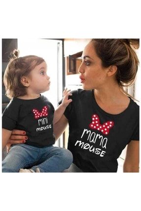 Mama Mouse Yazılı Anne Kız Kombin T-Shirt 67
