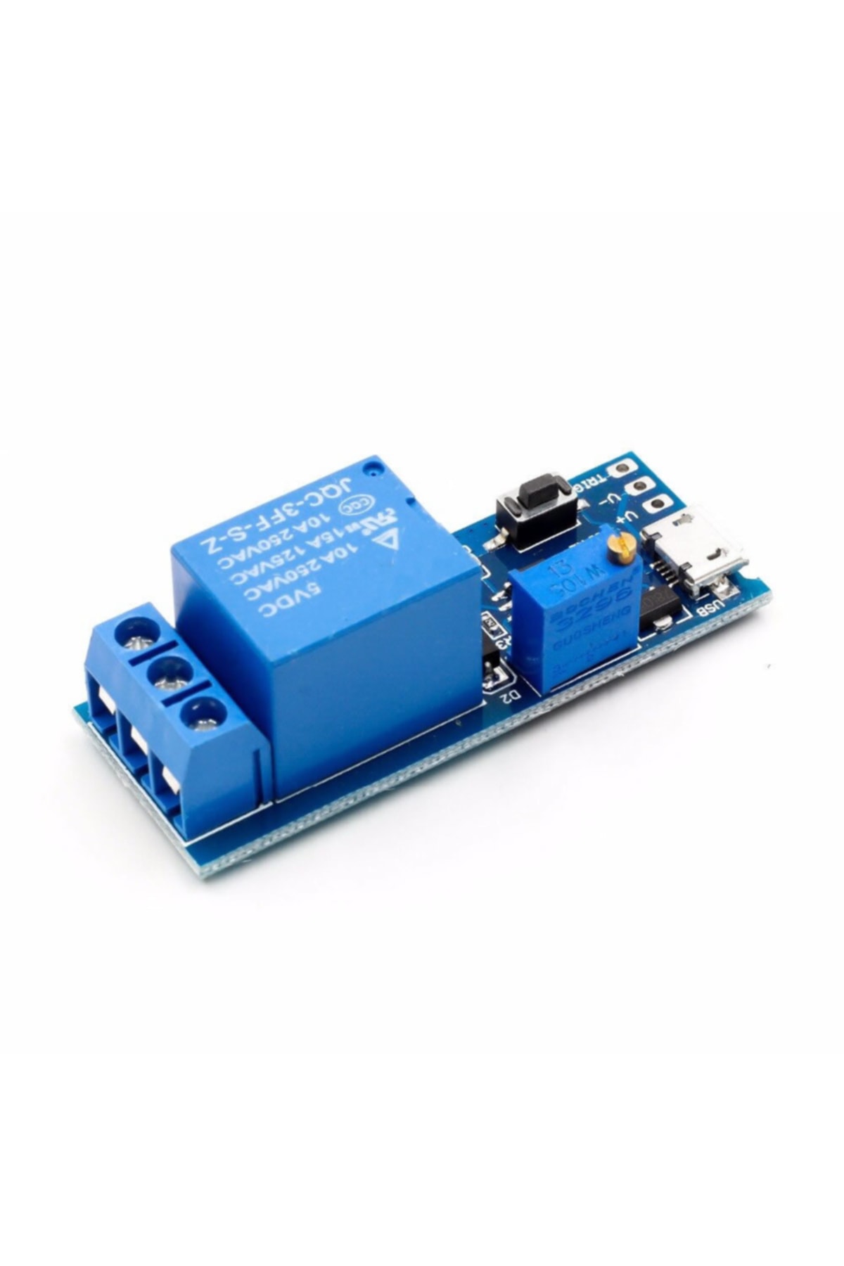5v-30v Micro Usb Zaman Gecikme Röle Modülü 0-24sn Potansiyometre 3