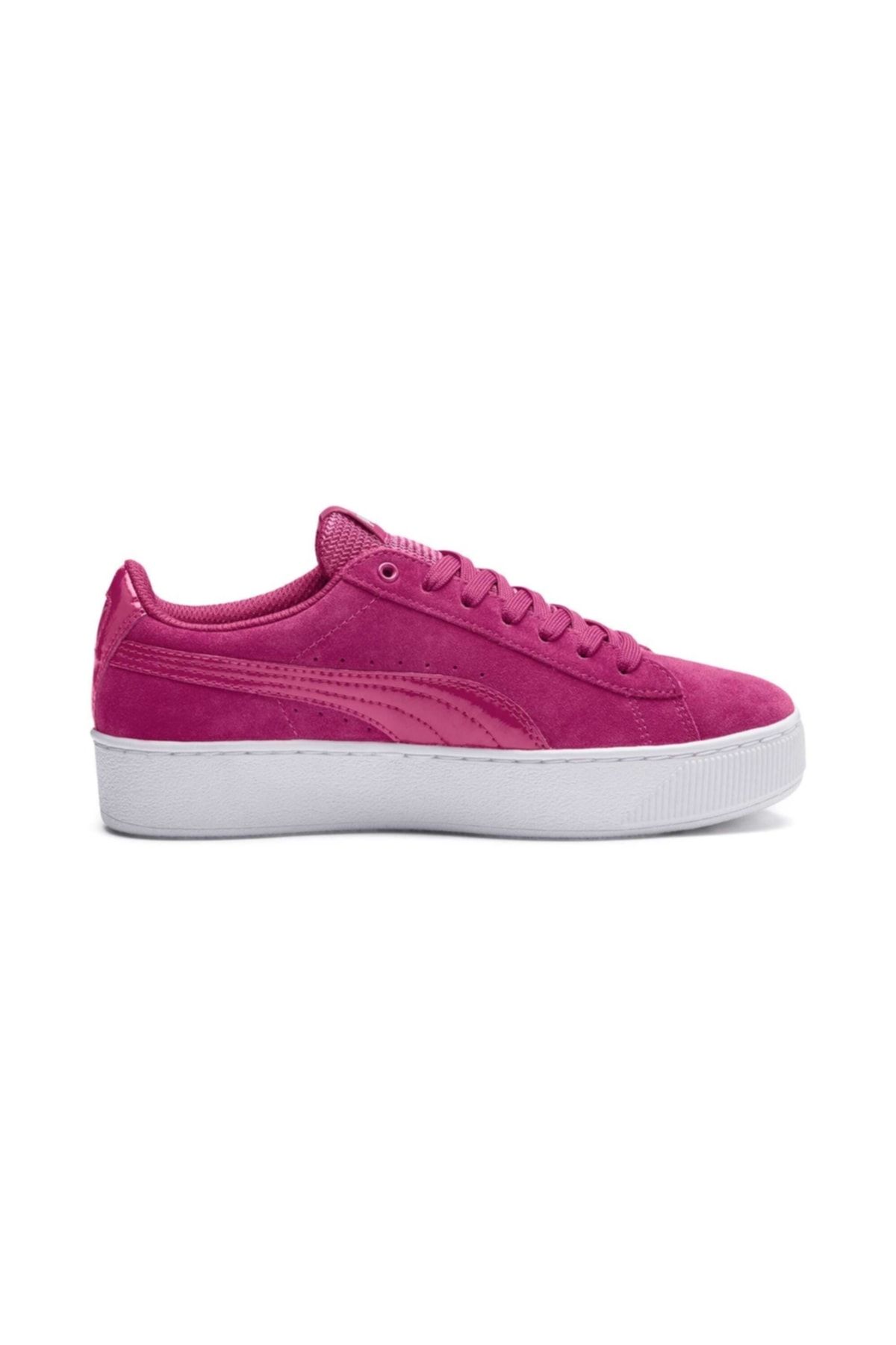 Puma کفش کتانی زنانه چرم صورتی Vikky Platform 100352566