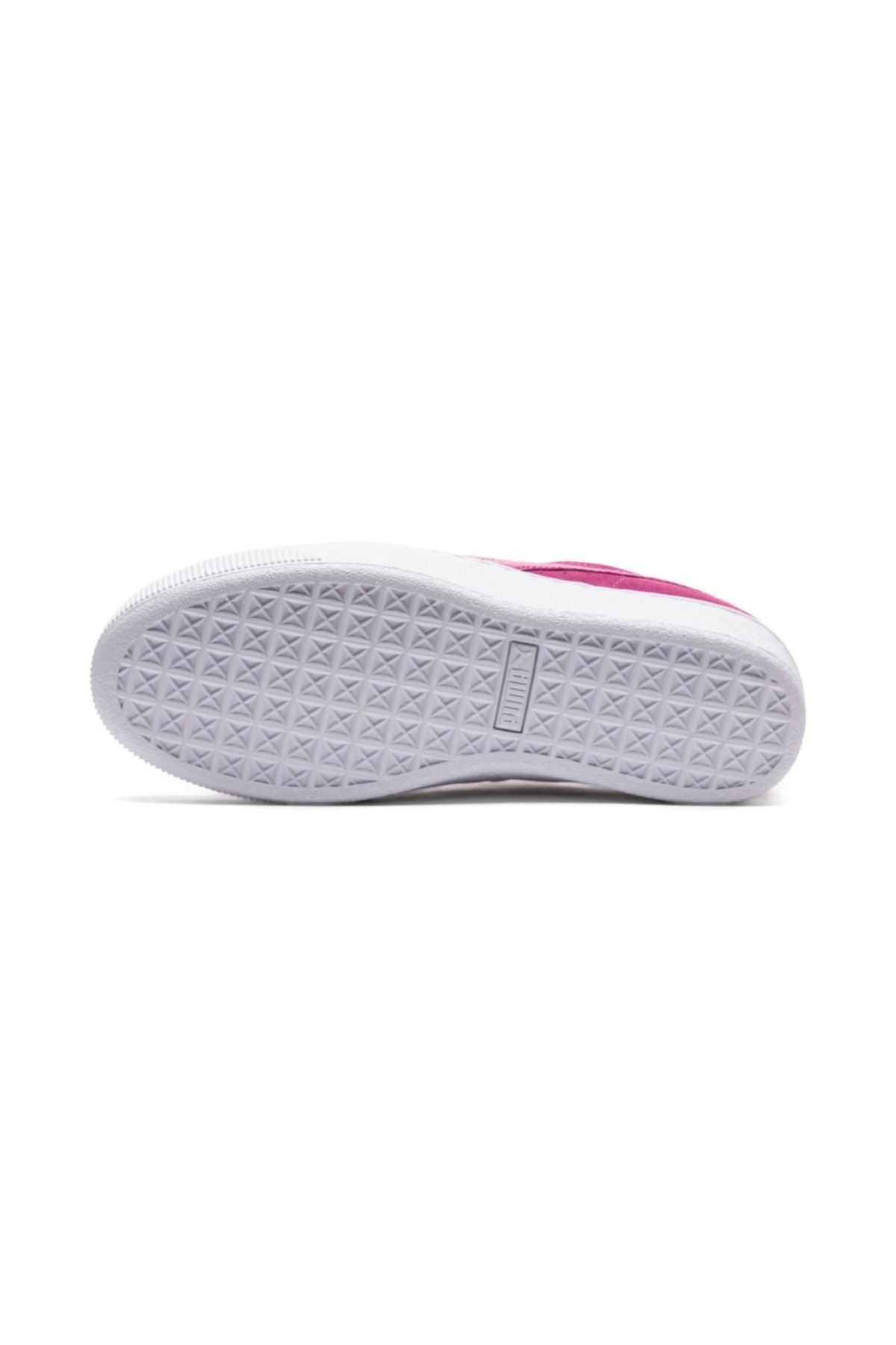 Puma کفش کتانی زنانه چرم صورتی Vikky Platform 100352566