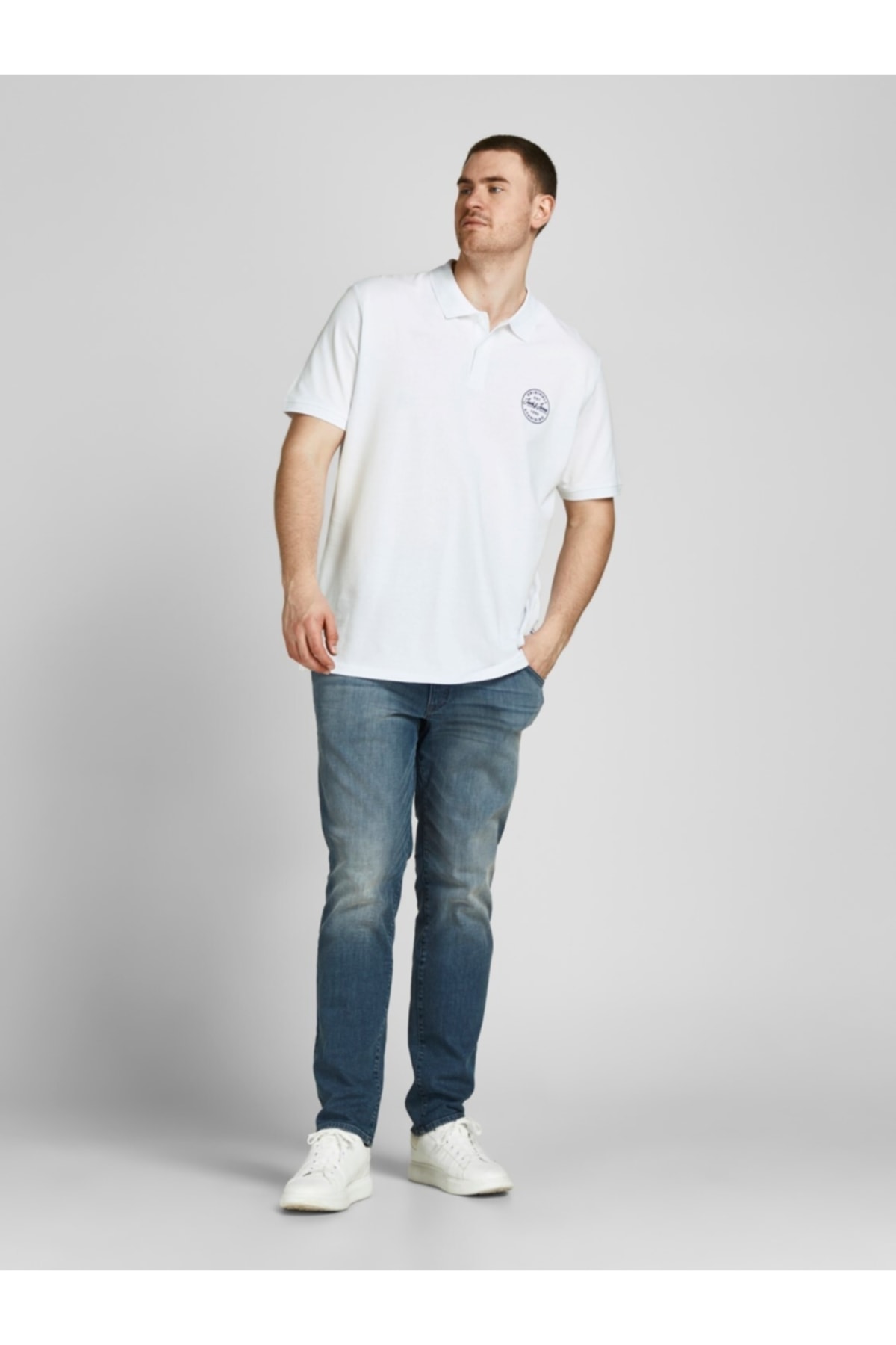 پولوشرت جک اند جونز مردانه پنبه ای سفید  راسته Regular/رگولار    Regular/رگولار Daily/روزانه | Jack & Jones 12205278 - تصویر 7