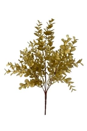 Yapay Çiçek Altın Gold Büyük Okaliptus Şimşir Demeti Garnitür Aradal Dekoratif Yapay Bitki byksmsr