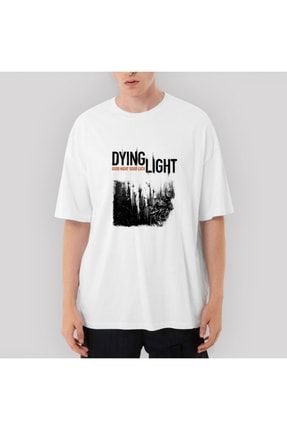 Dying Light Oversize Beyaz Tişört OZT0356