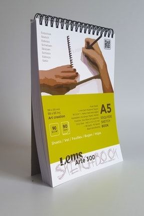Arte 90 Gr/m² A5 180 Sy. Mukavva Sketchbook Eskiz Defteri Sketch Book A590