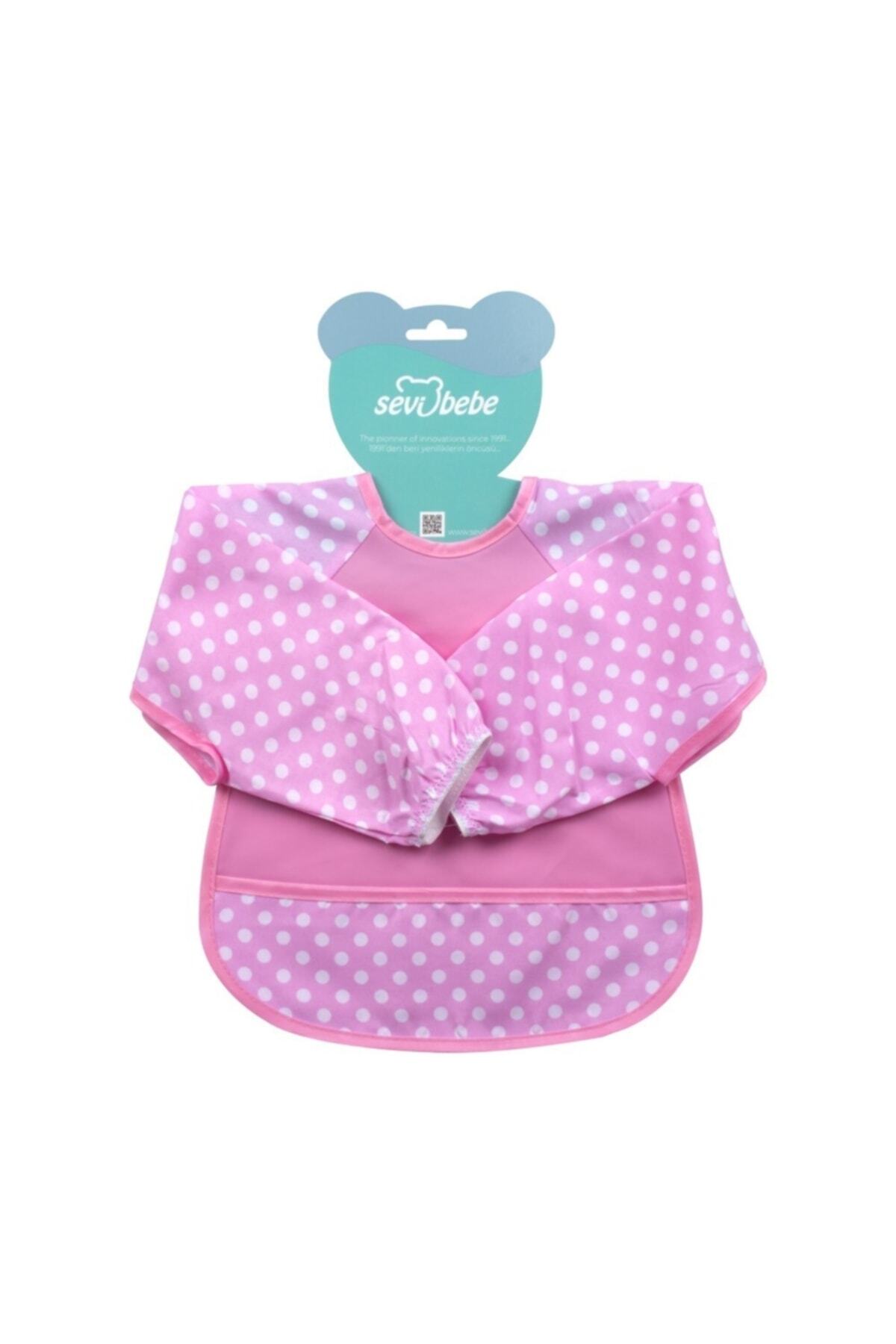 Sevi Bebe Yeni Ekonomik Kollu Mama Önlüğü Pembe - Mommyslab fotoğrafı 3 (önizleme)