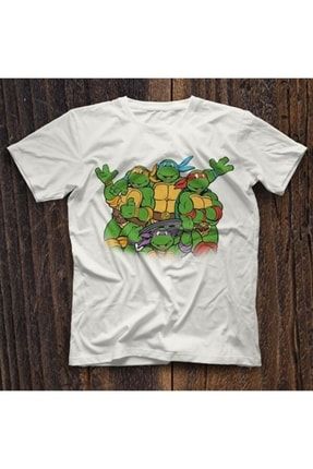Teenage Mutant Ninja Turtles Ninja Kaplumbağalar Beyaz Çocuk Unisex Tişört T-shirt 4787WCT