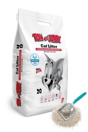 Tom And Jerry 20lt-17 Kg Ince Taneli Beyaz Bentonite Fresh Kokulu 22.5KDK.00033