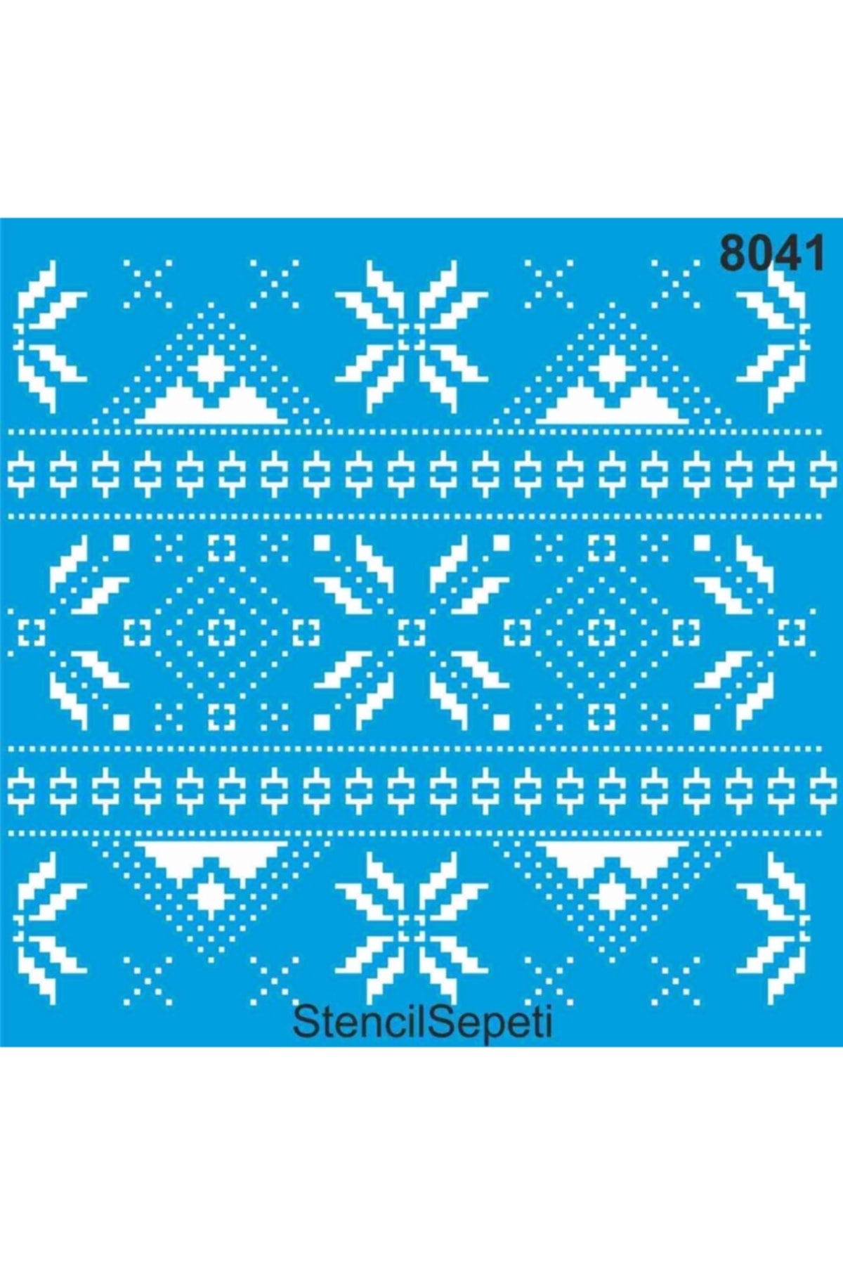 DERYA DESİNG ART Kilim Deseni Stencil Şablon St8041 30x30 Cm