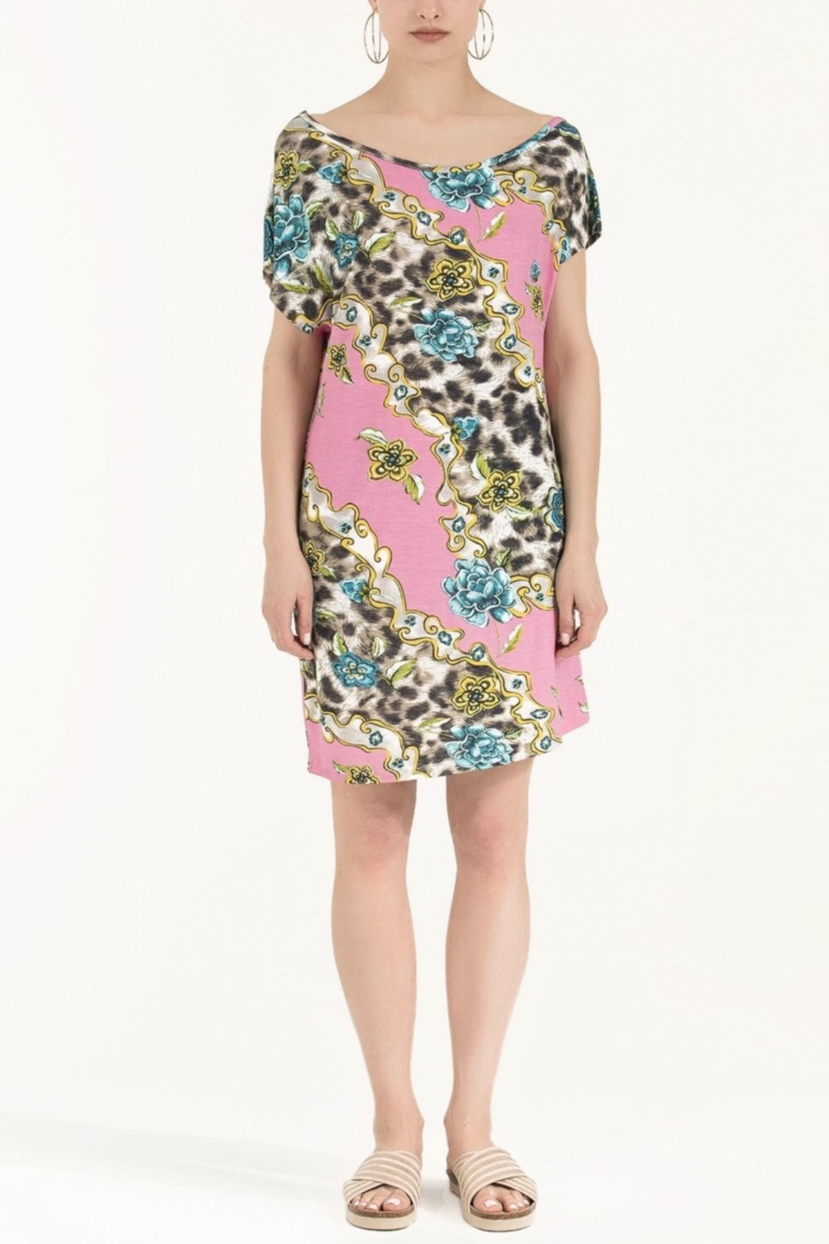 SOCIETA-Patterned Knitted Mini Dress 91021 1