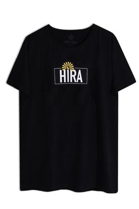 Hira Tasarım Pamuk Siyah T-shirt HiraT-shirt
