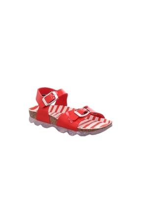 Tokalı Cırtlı Sandalet (medium/orta), Kırmızı 1-000127