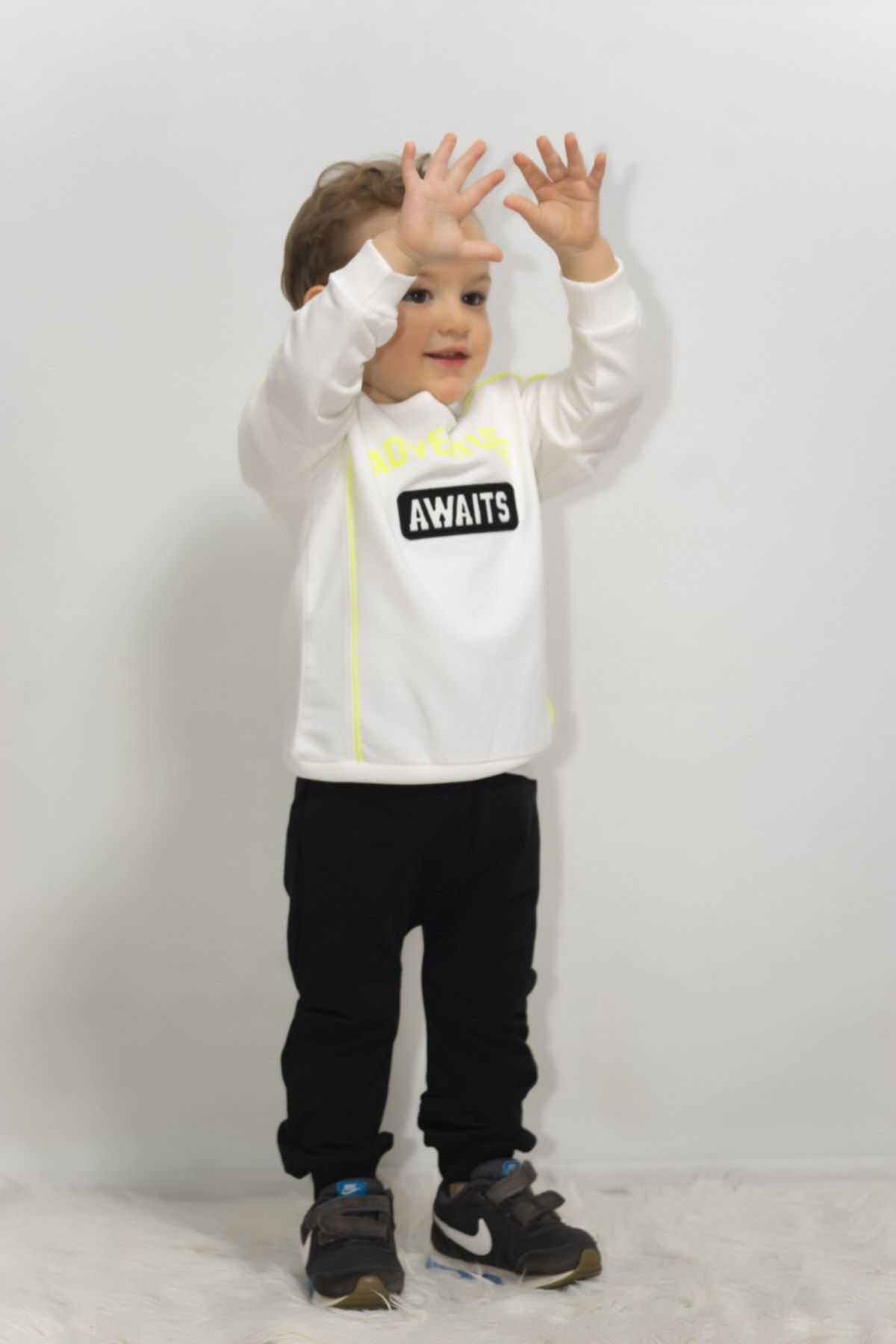 HARİKA KİDS Erkek Bebek 2 Iplik Uzun Kollu Adventura Baskılı Basic Eşofman Takımı 9-24 Ay OR10389