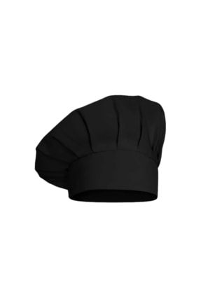 Aşçı Şapkası Kepi Siyah Mantar Kep mantar001