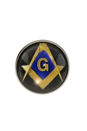 Market66 Mason Yaka Rozeti Masonik Gönye Pergel Üçgen Paslanmaz Çelik Rozet