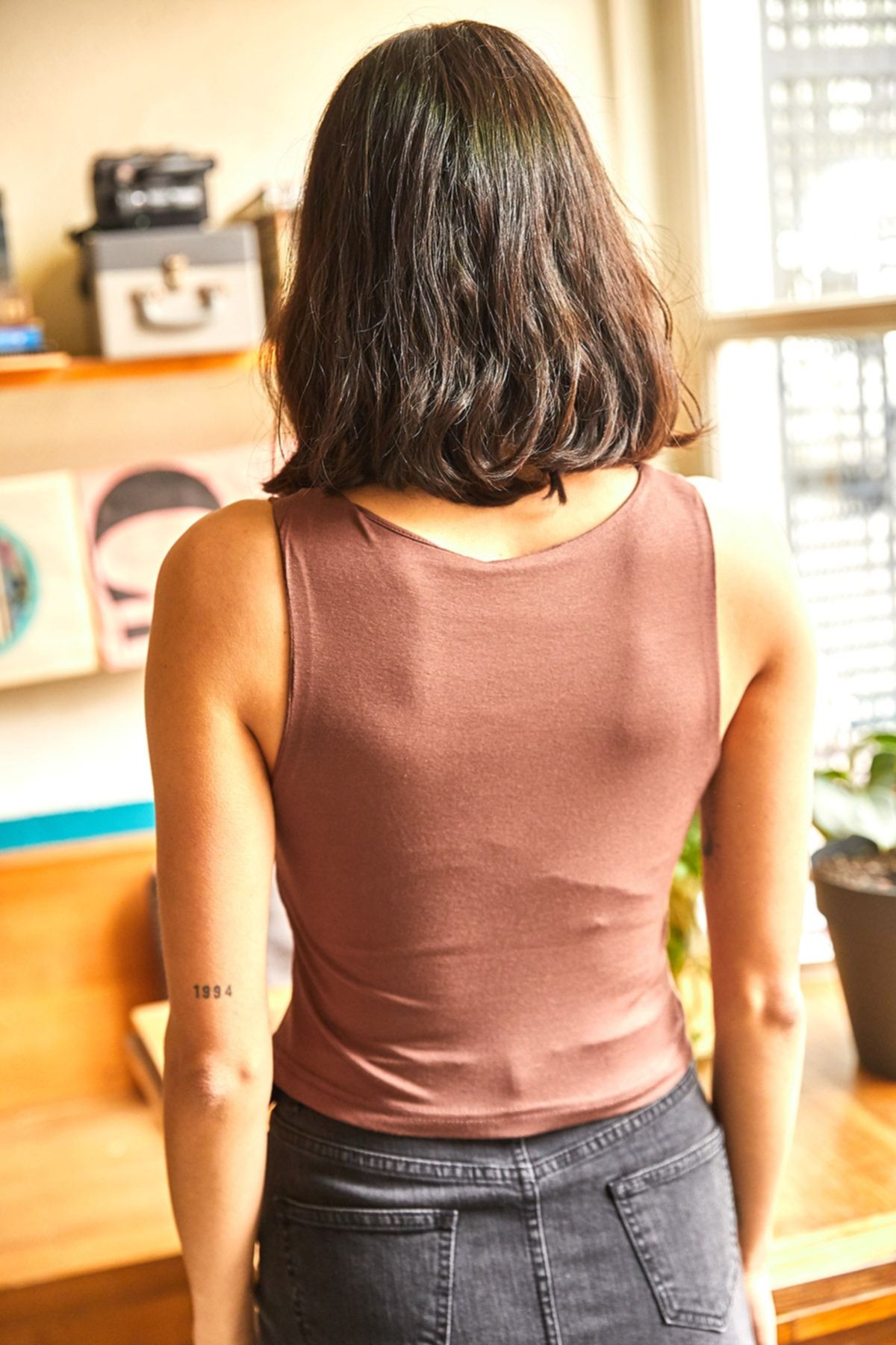Olalook Bluse Braun Slim Fit Fast ausverkauft FN7617