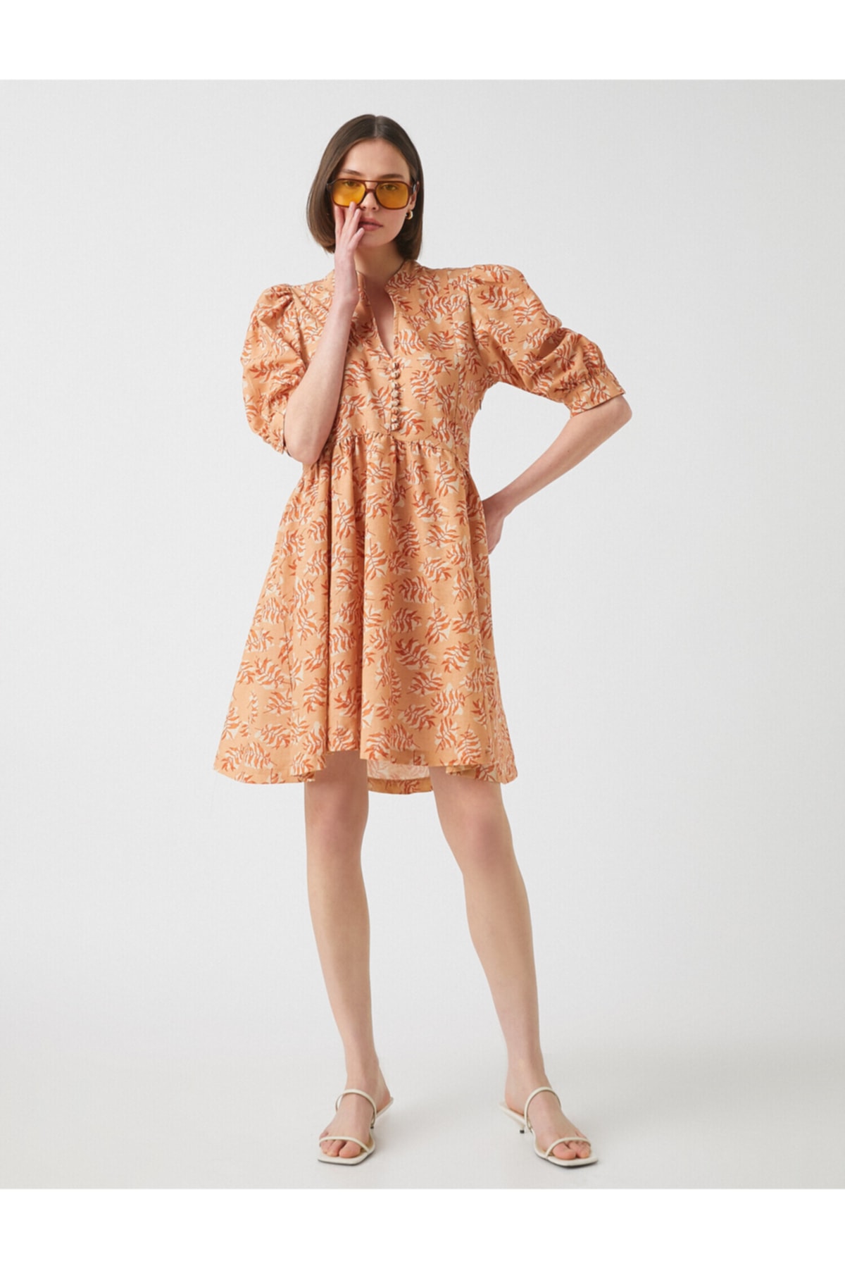 Koton Kleid Orange A-Linie Fast ausverkauft