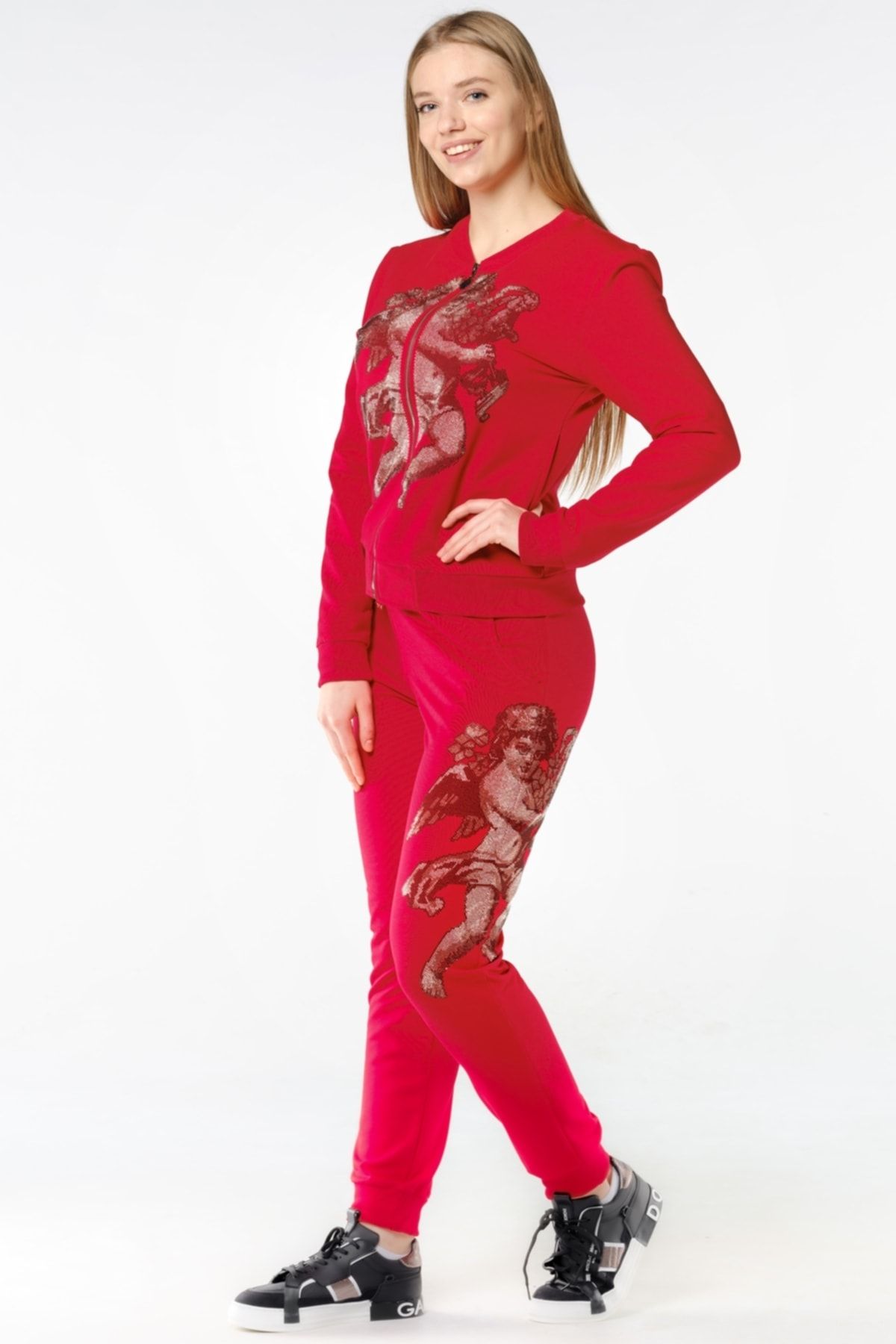 Red versace tracksuit on sale