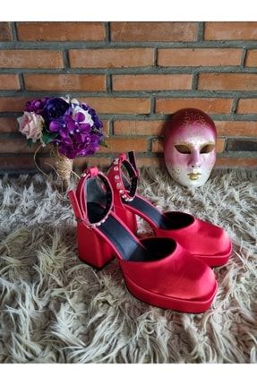 Saten Platform Topuklu Kadın Abiye Ayakkabı NEXTSTNPLTFRM01