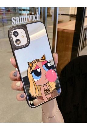 Iphone 13 Pro Max Powerpuff Girls Desenli Aynalı Kılıf PWRPUFFGRL1